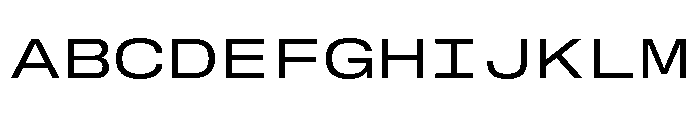 GTStandardMono ExtendedRegular Font UPPERCASE