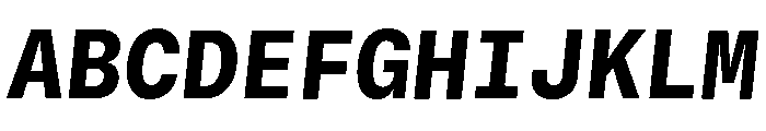 GTStandardMono HeavyOblique Font UPPERCASE