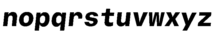 GTStandardMono HeavyOblique Font LOWERCASE