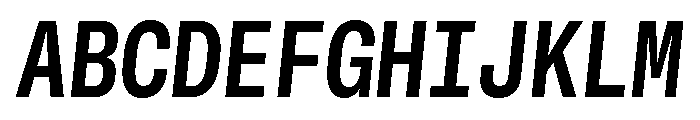 GTStandardMono NarrowBoldOblique Font UPPERCASE