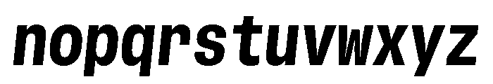 GTStandardMono NarrowHeavyOblique Font LOWERCASE