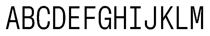 GTStandardMono NarrowLight Font UPPERCASE