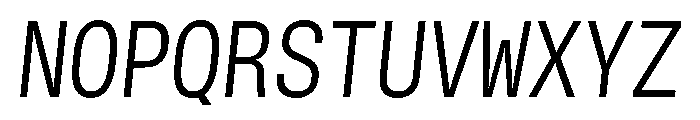 GTStandardMono NarrowLightOblique Font UPPERCASE