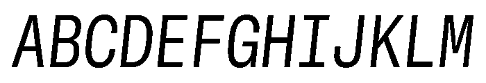 GTStandardMono NarrowRegularOblique Font UPPERCASE