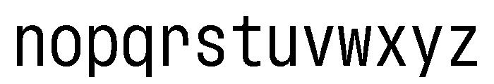 GTStandardMono NarrowRegular Font LOWERCASE