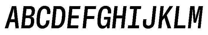 GTStandardMono NarrowSemiboldOblique Font UPPERCASE