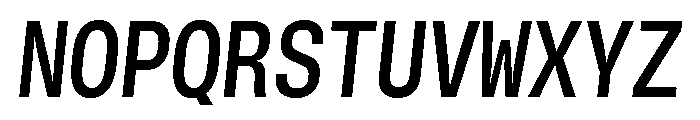 GTStandardMono NarrowSemiboldOblique Font UPPERCASE