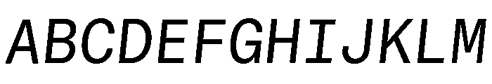 GTStandardMono RegularOblique Font UPPERCASE