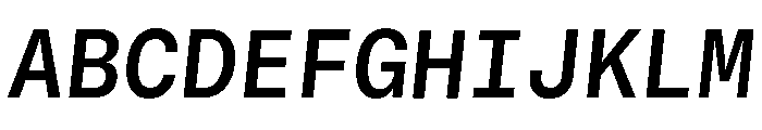 GTStandardMono SemiboldOblique Font UPPERCASE