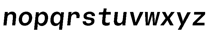GTStandardMono SemiboldOblique Font LOWERCASE