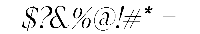 GTSuperDisplay LightItalic 2 Font OTHER CHARS
