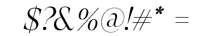 GTSuperDisplay LightItalic Font OTHER CHARS