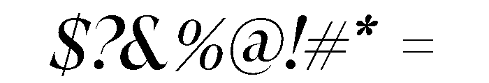 GTSuperDisplay RegularItalic Font OTHER CHARS