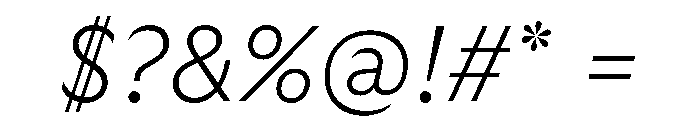 GTUltra ThinItalic 2 Font OTHER CHARS