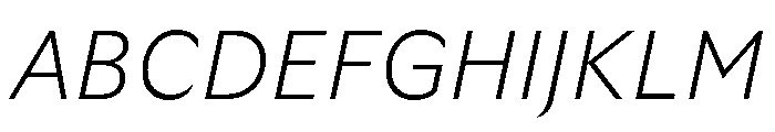 GTUltra ThinItalic 2 Font UPPERCASE