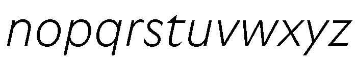 GTUltra ThinItalic 2 Font LOWERCASE