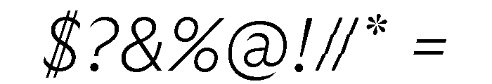 GTUltra ThinItalic Font OTHER CHARS