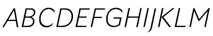 GTUltra ThinItalic Font UPPERCASE