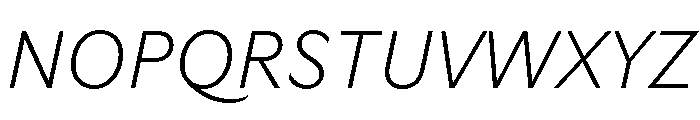 GTUltra ThinItalic Font UPPERCASE