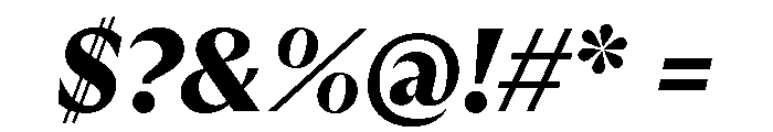 GTUltraFine BlackItalic Font OTHER CHARS