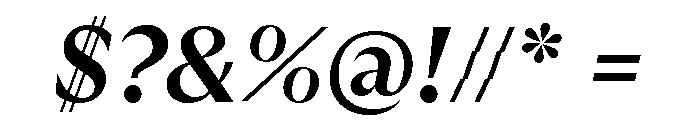 GTUltraFine BoldItalic Font OTHER CHARS