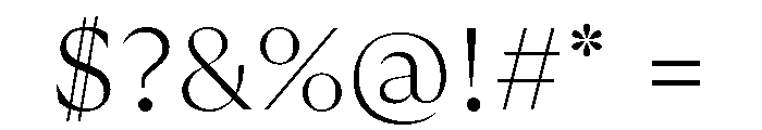 GTUltraFine Thin 2 Font OTHER CHARS