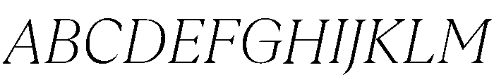 GTUltraFine ThinItalic 2 Font UPPERCASE