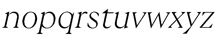 GTUltraFine ThinItalic 2 Font LOWERCASE