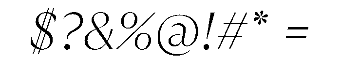 GTUltraFine ThinItalic Font OTHER CHARS