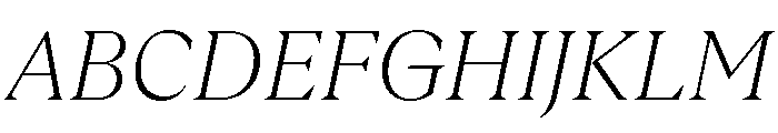 GTUltraFine ThinItalic Font UPPERCASE
