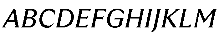 GTUltraMedian RegularItalic 2 Font UPPERCASE