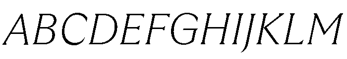 GTUltraMedian ThinItalic 2 Font UPPERCASE