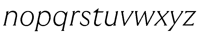 GTUltraMedian ThinItalic 2 Font LOWERCASE
