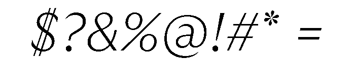 GTUltraMedian ThinItalic Font OTHER CHARS