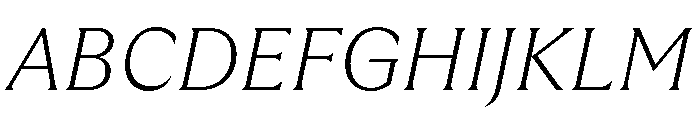 GTUltraMedian ThinItalic Font UPPERCASE