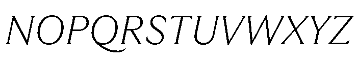 GTUltraMedian ThinItalic Font UPPERCASE