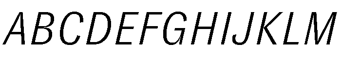 GTZirkon LightItalic 2 Font UPPERCASE