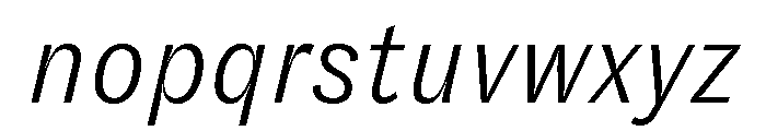 GTZirkon LightItalic 2 Font LOWERCASE