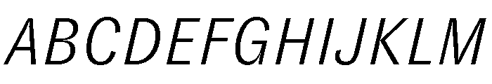 GTZirkon LightItalic Font UPPERCASE