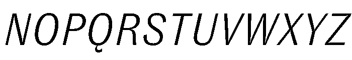 GTZirkon LightItalic Font UPPERCASE