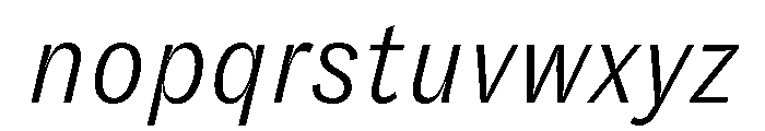 GTZirkon LightItalic Font LOWERCASE