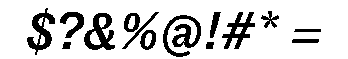 GTZirkon MediumItalic 2 Font OTHER CHARS