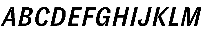 GTZirkon MediumItalic Font UPPERCASE