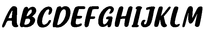 Guily Slant Font UPPERCASE