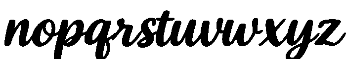 Guily Slant Font LOWERCASE