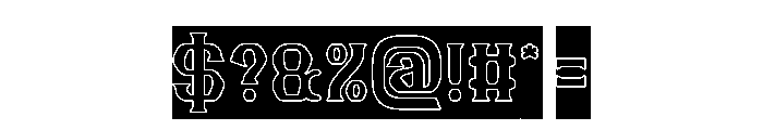 Guitar Knight-Hollow-Inverse Font OTHER CHARS