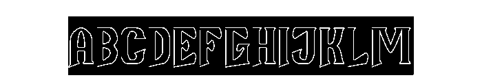 Guitar Knight-Hollow-Inverse Font UPPERCASE
