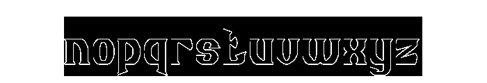 Guitar Knight-Hollow-Inverse Font LOWERCASE
