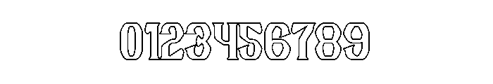 Guitar Knight-Hollow Font OTHER CHARS