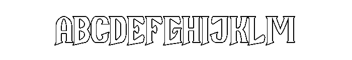 Guitar Knight-Hollow Font UPPERCASE
